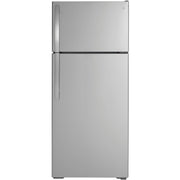 GE 28-inch, 17.5 cu.ft. Freestanding Top Freezer Refrigerator with LED Lighting GTS18GSNRSS