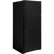 GE 28-inch, 17.5 cu.ft. Freestanding Top Freezer Refrigerator with LED Lighting GTS18GTNRBB