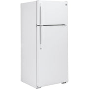 GE 28-inch, 17.5 cu.ft. Freestanding Top Freezer Refrigerator with LED Lighting GTS18GTNRWW