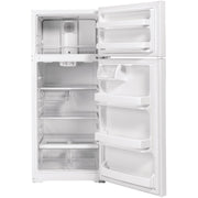 GE 28-inch, 17.5 cu.ft. Freestanding Top Freezer Refrigerator with LED Lighting GTS18GTNRWW