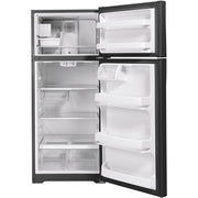 GE 28-inch, 17.5 cu.ft. Top Freezer Refrigerator with Interior Icemaker GIE18GTNRBB