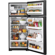 GE 28-inch, 17.5 cu.ft. Top Freezer Refrigerator with Interior Icemaker GIE18GTNRBB
