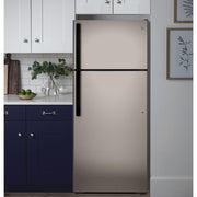 GE 28-inch, 17.5 cu. ft. Top Freezer Refrigerator with Icemaker GIE18GCNRSA