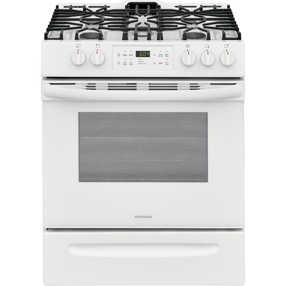 Frigidaire 30-inch Freestanding Gas Range with Ready-Select® Controls FFGH3054UW
