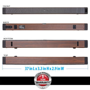 Deco Gear 60W 2.0 Channel Soundbar with Built-in Dual Subwoofers and Four 2.5" Drivers