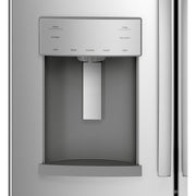 GE 36-inch, 27.8 cu.ft. Freestanding French 3-Door Refrigerator with Ice and Water Dispensing System GFE28GYNFS