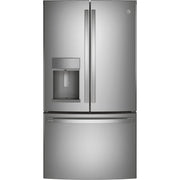 GE Profile 36-inch, 22.2 cu.ft. Counter-Depth French 3-Door Refrigerator with Water and Ice Dispensing System PYE22KYNFS