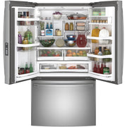 GE Profile 36-inch, 23.1 cu. ft. Counter-Depth French 3-Door Refrigerator with Interior Ice Maker PWE23KYNFS