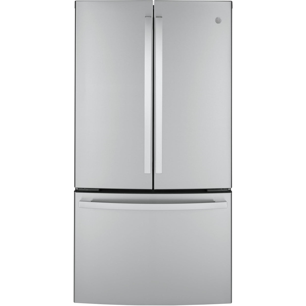 GE 36-inch, 23.1 cu.ft. Counter-Depth French 3-Door Refrigerator with Interior Ice Maker GWE23GYNFS