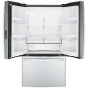 GE 36-inch, 23.1 cu.ft. Counter-Depth French 3-Door Refrigerator with Interior Ice Maker GWE23GYNFS