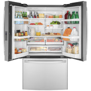 GE 36-inch, 23.1 cu.ft. Counter-Depth French 3-Door Refrigerator with Interior Ice Maker GWE23GYNFS