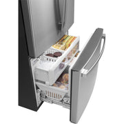 GE 36-inch, 23.1 cu.ft. Counter-Depth French 3-Door Refrigerator with Interior Ice Maker GWE23GYNFS