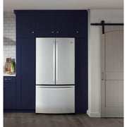 GE 36-inch, 23.1 cu.ft. Counter-Depth French 3-Door Refrigerator with Interior Ice Maker GWE23GYNFS