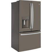 GE 36-inch, 22.1 cu.ft. Counter-Depth French 3-Door Refrigerator with external water and ice dispensing system GYE22GMNES