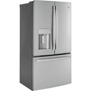 GE 36-inch, 22.1 cu.ft. Counter-Depth French 3-Door Refrigerator with external water and ice dispensing system GYE22GYNFS