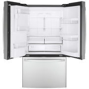 GE 36-inch, 22.1 cu.ft. Counter-Depth French 3-Door Refrigerator with external water and ice dispensing system GYE22GYNFS