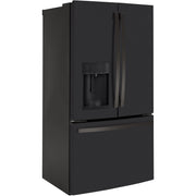 GE 36-inch, 22.1 cu.ft. Counter-Depth French 3-Door Refrigerator with external water and ice dispensing system GYE22GENDS