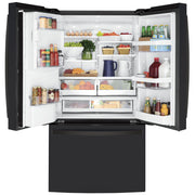 GE 36-inch, 22.1 cu.ft. Counter-Depth French 3-Door Refrigerator with external water and ice dispensing system GYE22GENDS