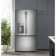 GE Profile 36-inch, 22.1 cu.ft. Counter-Depth French 3-Door Refrigerator with External Water and Ice Dispensing System PYD22KYNFS