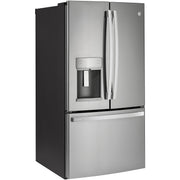 GE Profile 36-inch, 22.1 cu.ft. Counter-Depth French 3-Door Refrigerator with External Water and Ice Dispensing System PYD22KYNFS