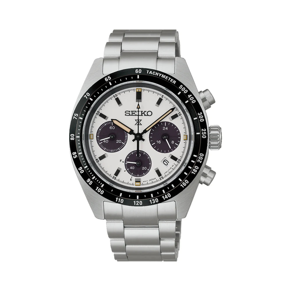 Seiko Prospex Speedtimer Men's 39mm Bracelet Watch - White Dial