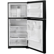 GE 30-inch, 19.2 cu. ft. Top Freezer Refrigerator with edge-to-edge glass shelves GTE19JTNRBB