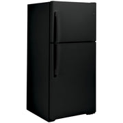 GE 30-inch, 19.2 cu. ft. Top Freezer Refrigerator with edge-to-edge glass shelves GTE19JTNRBB