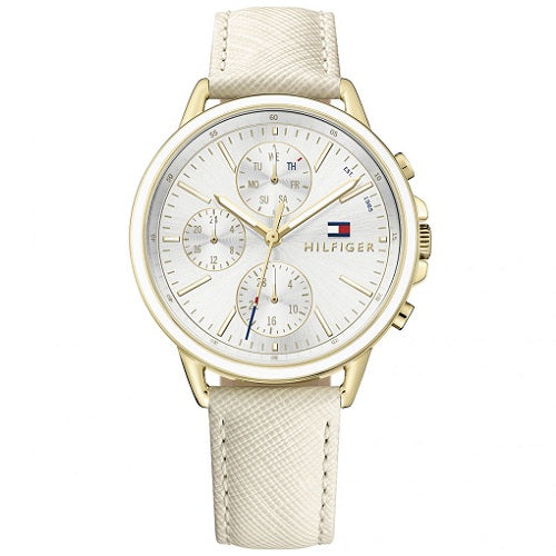 Tommy Hilfiger Carly Women's 30mm Quartz Beige Strap Watch - Champagne Dial