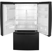 GE 36-inch, 25.6 cu. ft. French 3-Door Refrigerator GFE26JGMBB