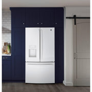 GE 36-inch, 25.6 cu. ft. French 3-Door Refrigerator GFE26JGMWW