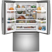 GE 36-inch, 28.7 cu. ft. French 3-Door Refrigerator with Icemaker GNE29GYNFS