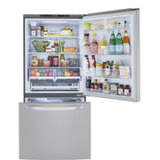 LG 33-inch, 26 cu. ft. Bottom Freezer Refrigerator with Door Cooling+ LRDCS2603S