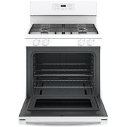 GE 30-inch Freestanding Gas Range with Precise Simmer Burner JGBS61DPWW