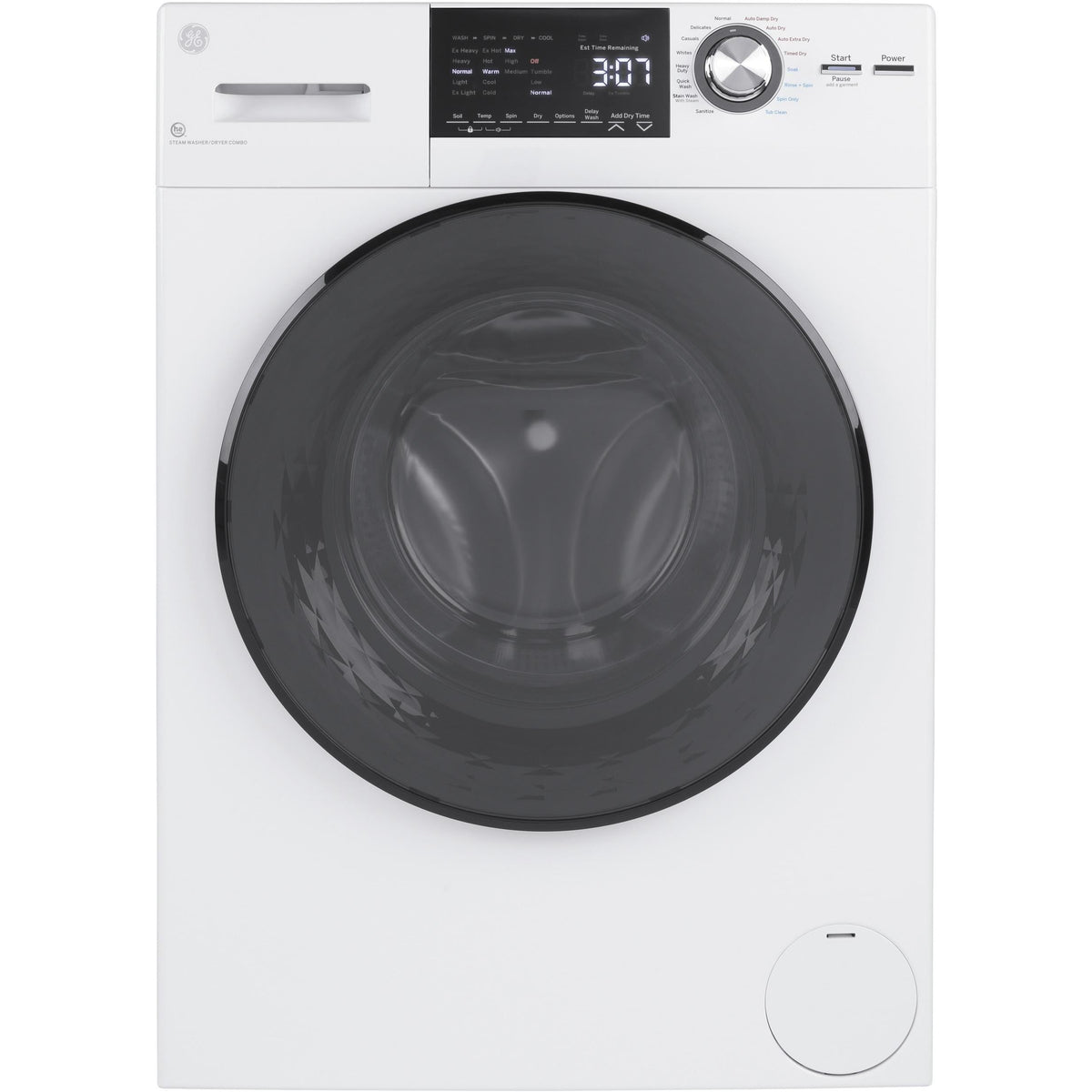 GE All-in-One Electric Laundry Center with Condenser GFQ14ESSNWW
