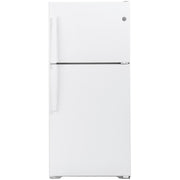GE 30-inch, 19.2 cu. ft. Top Freezer Refrigerator with edge-to-edge glass shelves GTE19JTNRWW