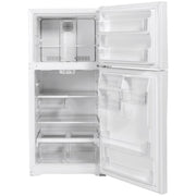 GE 30-inch, 19.2 cu. ft. Top Freezer Refrigerator with edge-to-edge glass shelves GTE19JTNRWW
