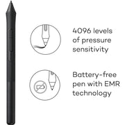 Wacom Intuos Wireless Drawing Tablet with software Included - Black (CTL4100WLK0)(RB)