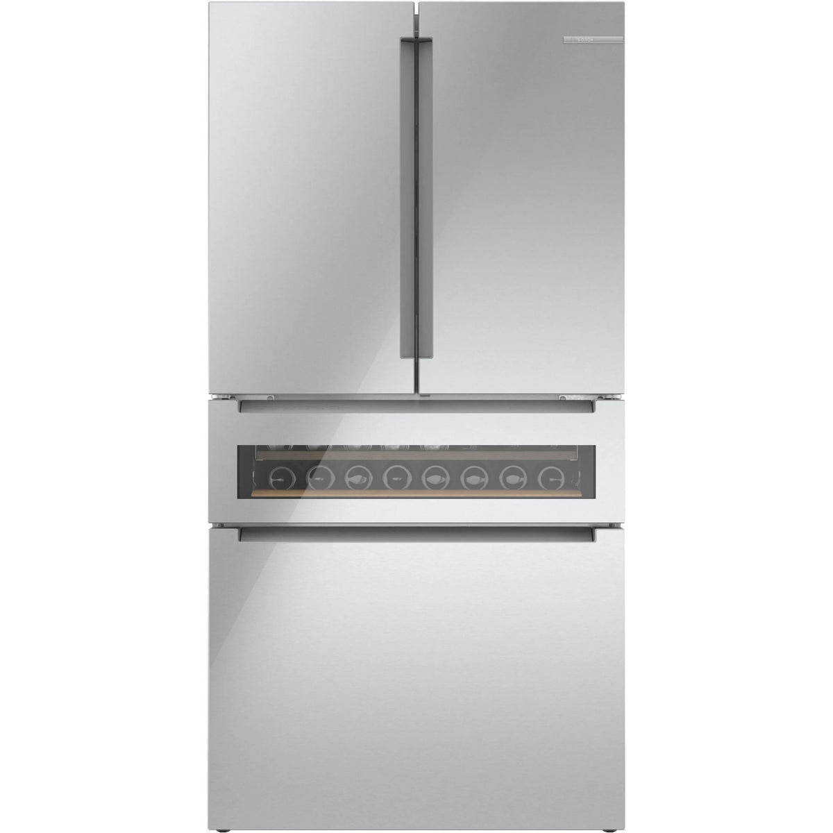 Bosch 36-inch, 20.5 cu.ft. Counter Depth French 4-Door Refrigerator with FlexBar™ B36CL81ENG