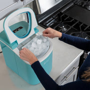 Deco Chef Turquoise Compact Electric Ice Maker | (IMTQA) | Top Load | 26 Lbs Per Day