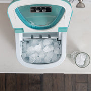 Deco Chef Turquoise Compact Electric Ice Maker | (IMTQA) | Top Load | 26 Lbs Per Day