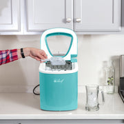 Deco Chef Turquoise Compact Electric Ice Maker | (IMTQA) | Top Load | 26 Lbs Per Day
