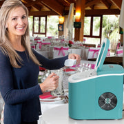Deco Chef Turquoise Compact Electric Ice Maker | (IMTQA) | Top Load | 26 Lbs Per Day