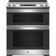 GE 30-inch Slide-in Electric Range with True European Convection Technology JSS86SPSS