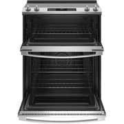 GE 30-inch Slide-in Electric Range with True European Convection Technology JSS86SPSS