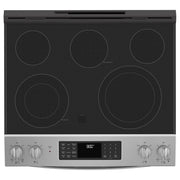 GE 30-inch Slide-in Electric Range with True European Convection Technology JSS86SPSS