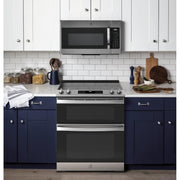 GE 30-inch Slide-in Electric Range with True European Convection Technology JSS86SPSS