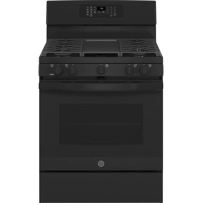 GE 30-inch Freestanding Gas Range with Convection Technology JGB735DPBB