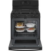 GE 30-inch Freestanding Gas Range with Convection Technology JGB735DPBB