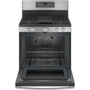 GE 30-inch Freestanding Gas Range with Convection Technology JGB735SPSS