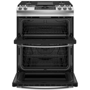 GE 30-inch Slide-in Gas Range with True European Convection Technology JGSS86SPSS